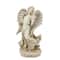 18" Heavenly Gardens Distressed Almond Brown Angel with Bird & Bouquet Outdoor Statue